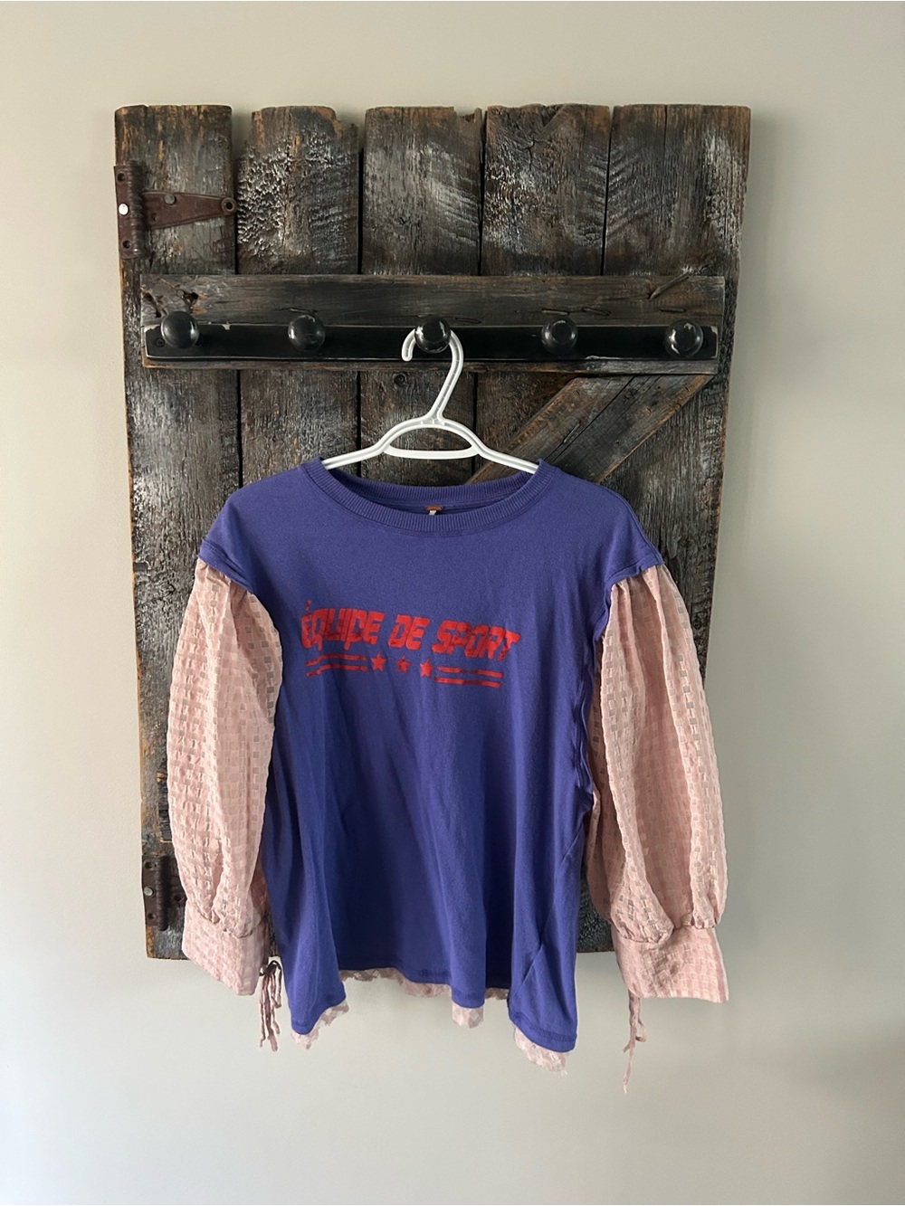Women's Free People Purple & Pink Long Sleeve Top